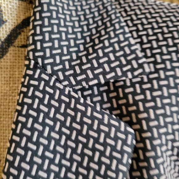 Le Suit Womens Houndstooth Long Blazer Black & Beige SZ 10 - Picture 9 of 10